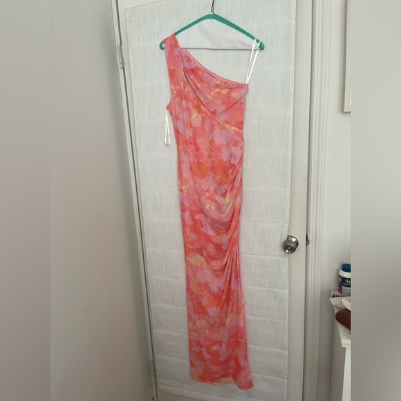 MAJORELLE Pink and Orange Watercolor Dress - Picture 3 of 5